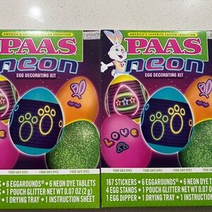 Paas Neon Egg Decorating Kit with Multicolor Dyes pack of 2